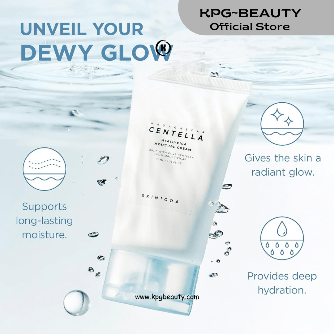SKIN1004 Madagascar Centella Hyalu - Cica Moisture Cream 75ml – Hydrating Korean Face Moisturizer with Hyaluronic AcidSKIN1004