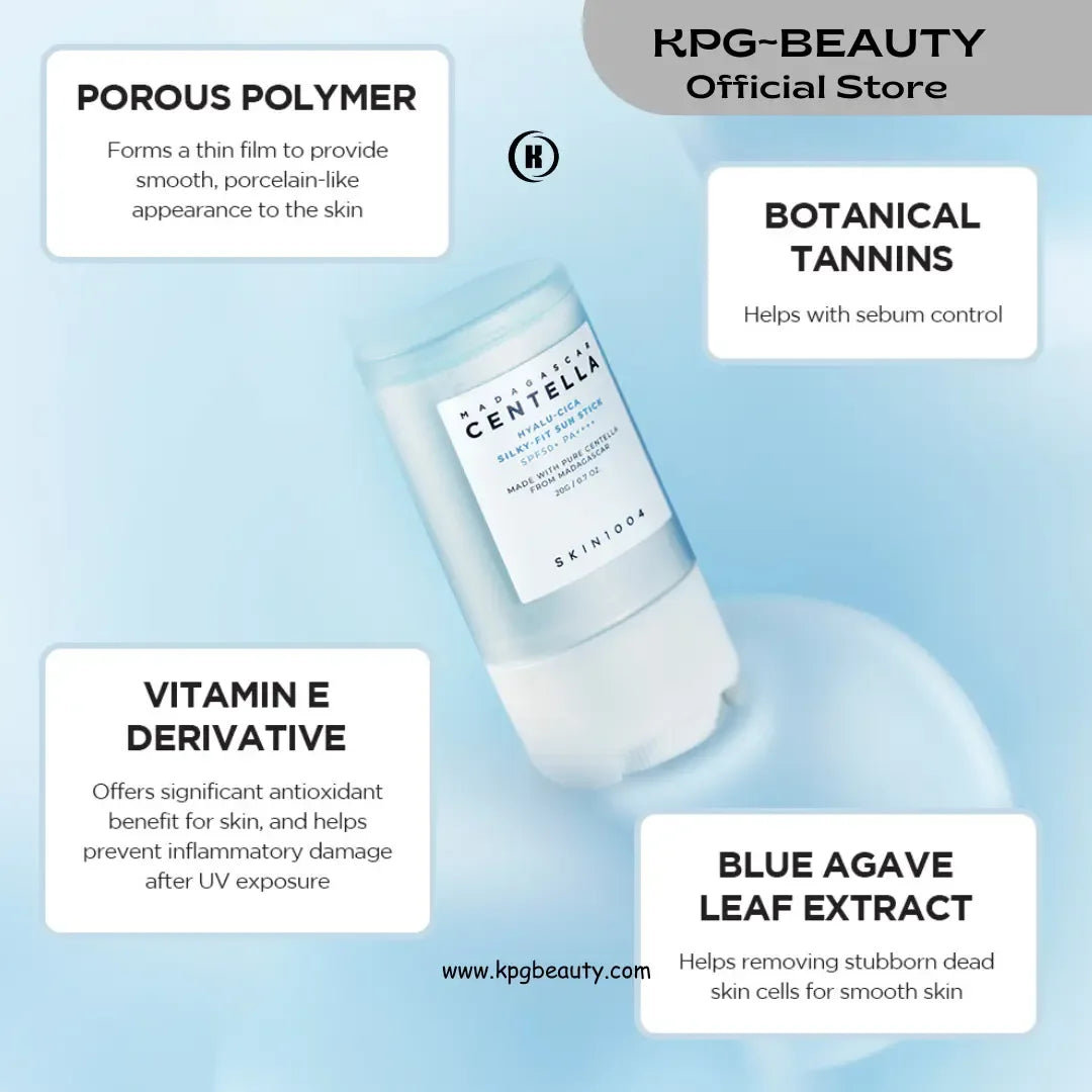 SKIN1004 Madagascar Centella Hyalu - Cica Silky - Fit Sun Stick - SPF Protection & HydrationKPGBEAUTY
