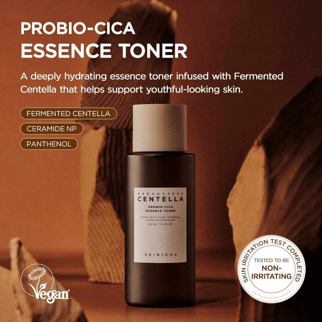 SKIN1004 Probio-Cica Essence Toner, 210ml, Korean Hydrating Face Toner with Fermented Centella Asiatica & 5 Types of Hyaluronic Acid, Soothing Facial Toner Essence, Daily Korean Skin CareSKIN1004