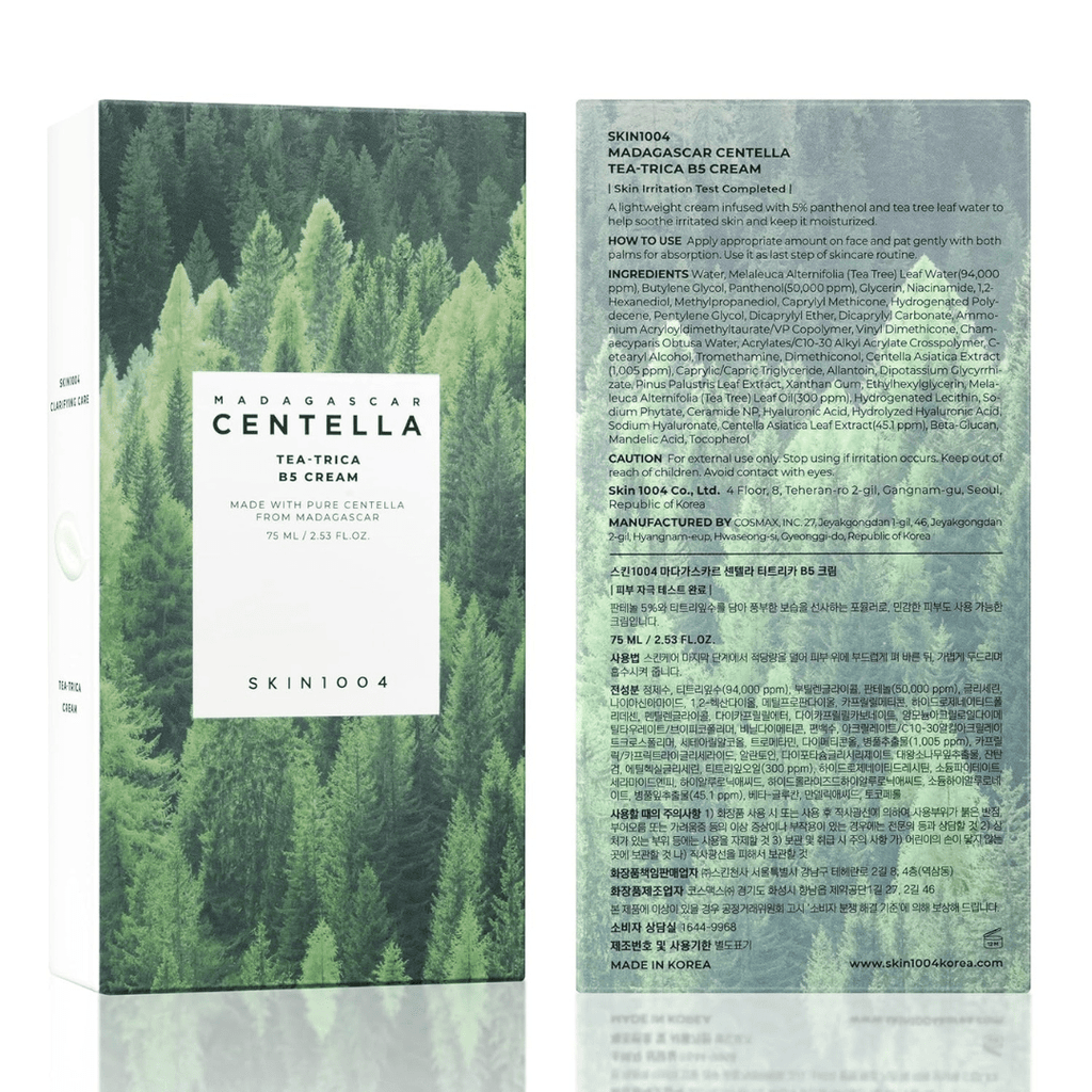 SKIN1004 Tea-Trica B5 Cream Soothing Hydrating Gel Moisturizer KPG BEAUTYSKIN1004