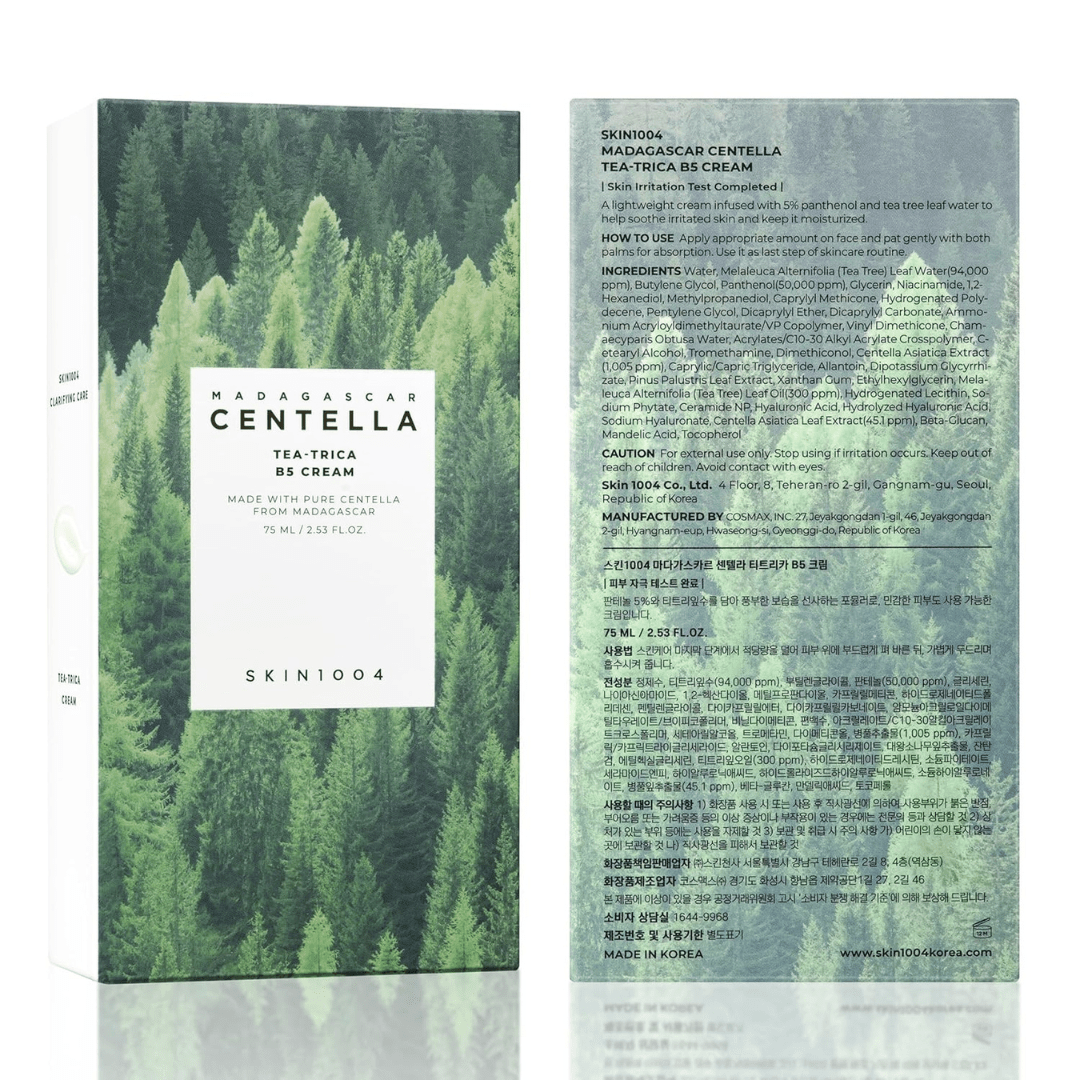 SKIN1004 Tea-Trica B5 Cream Soothing Hydrating Gel Moisturizer KPG BEAUTYSKIN1004