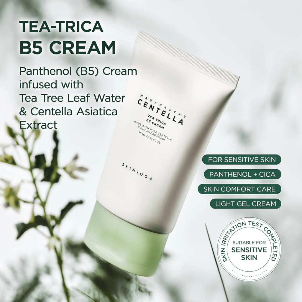 SKIN1004 Tea-Trica B5 Cream Soothing Hydrating Gel Moisturizer KPG BEAUTYSKIN1004