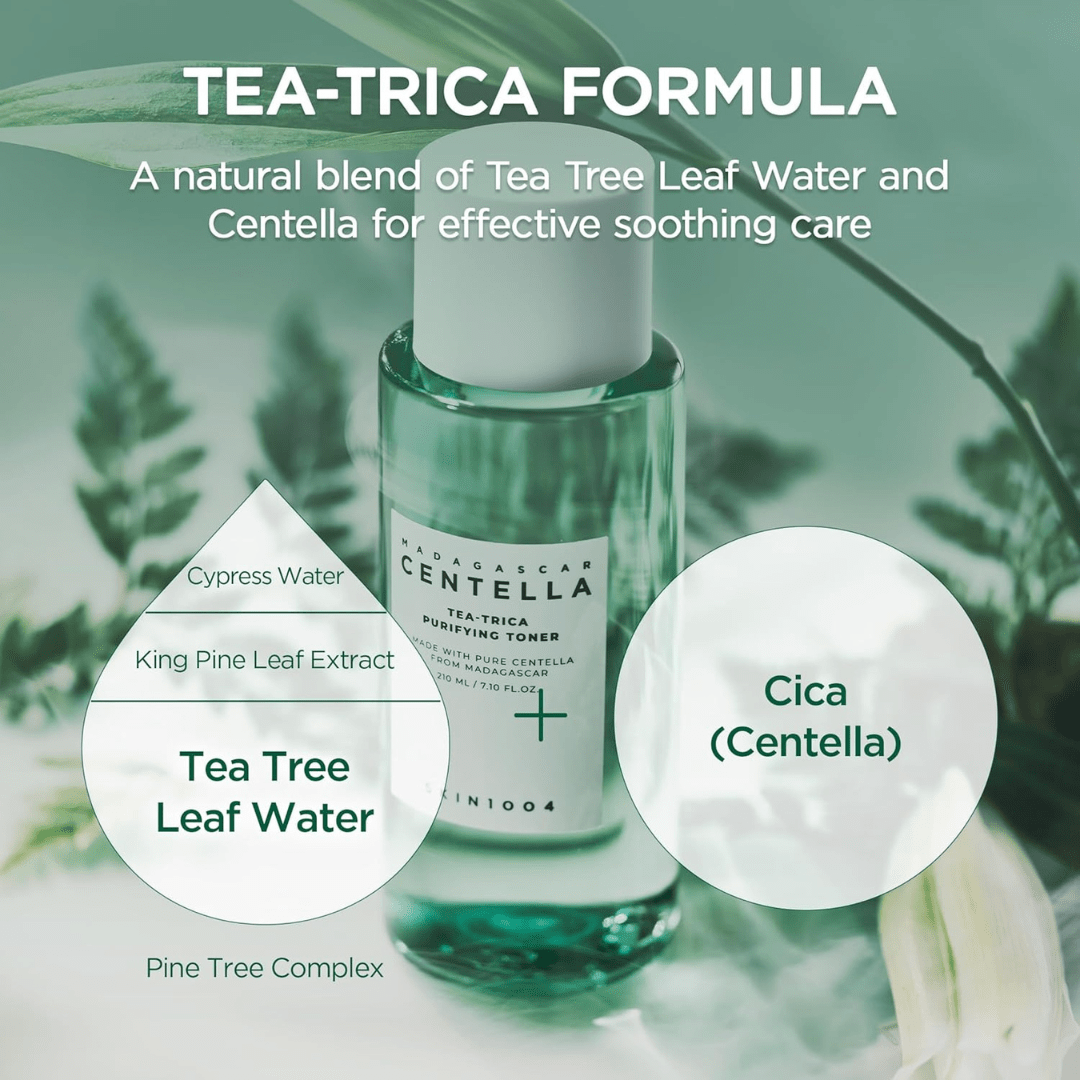 SKIN1004 Tea-Trica Purifying Toner Oil Balance Hydrating Toner KPG BEAUTYSKIN1004