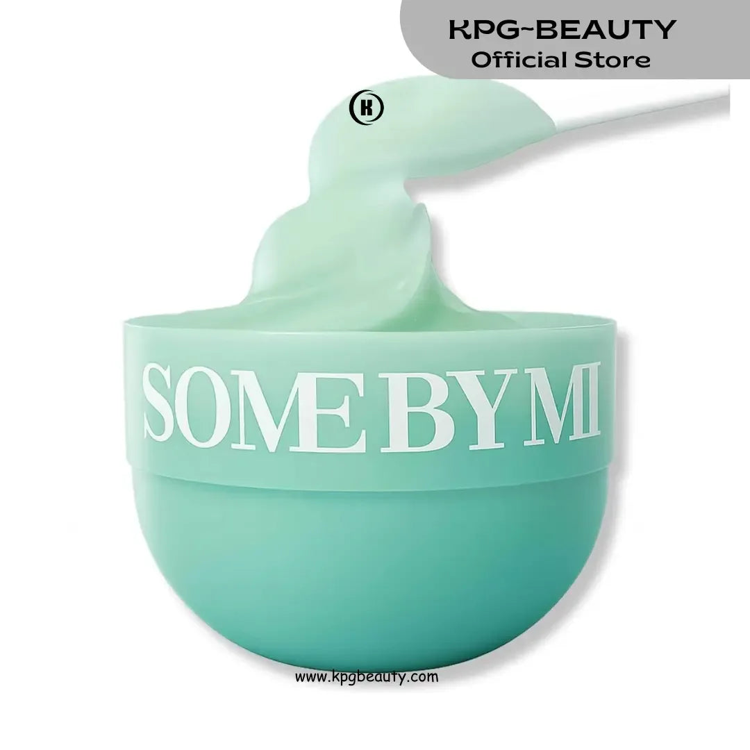 SOME BY MI PDRN Spirulina Soothing Sherbet Mask in teal powder form.