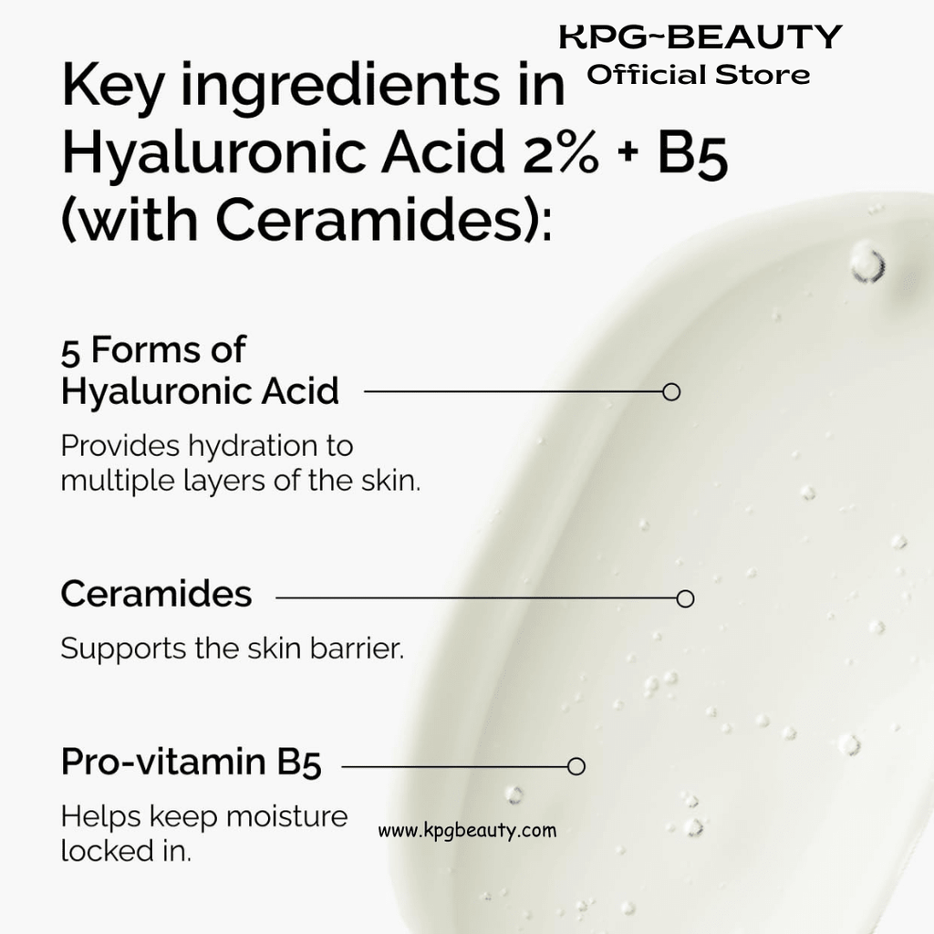 The Ordinary Hyaluronic Acid 2% + B5 (with Ceramides), Multi - Depth Hydration Serum for Plumper, Smoother SkinThe Ordinary