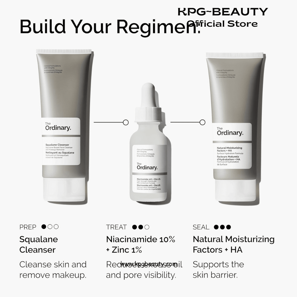 The Ordinary Niacinamide 10% + Zinc 1%, Brightening & Smoothing Serum for Blemish - Prone SkinThe Ordinary