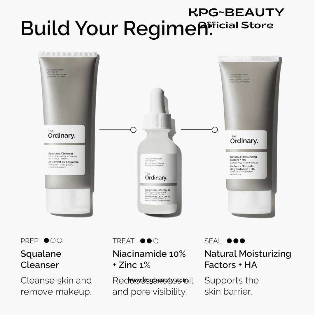 The Ordinary Niacinamide 10% + Zinc 1%, Brightening & Smoothing Serum for Blemish - Prone SkinThe Ordinary