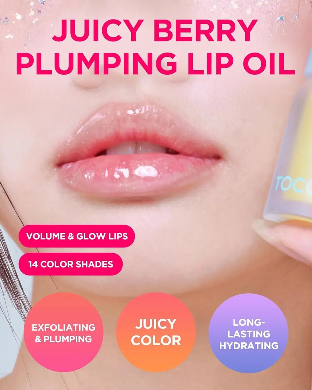 TOCOBO Juicy Berry Plumping Lip Oil 01 Chill Red – Korean Vegan Hydrating Lip KPGBEAUTY