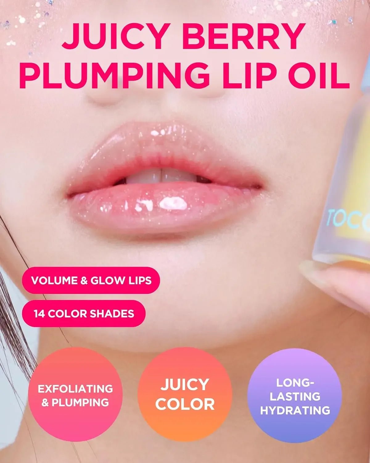 TOCOBO Juicy Berry Plumping Lip Oil 01 Chill Red – Korean Vegan Hydrating Lip KPGBEAUTY